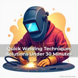 Artistic representation for Quick Welding Techniques Solutions Under 30 Minutes