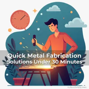Artistic representation for Quick Metal Fabrication Solutions Under 30 Minutes