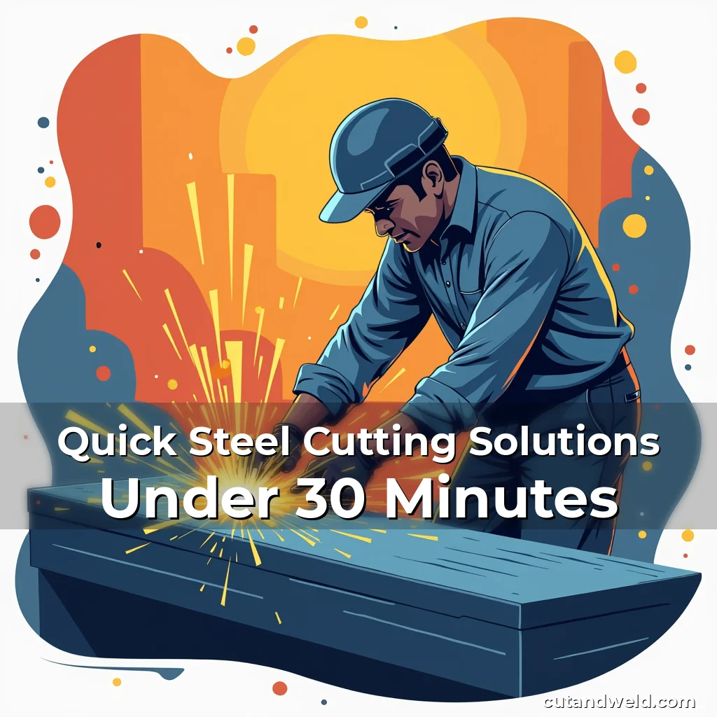 Artistic representation for Quick Steel Cutting Solutions Under 30 Minutes