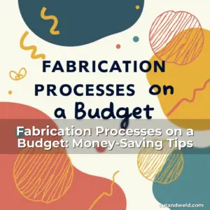 Artistic representation for Fabrication Processes on a Budget: Money-Saving Tips